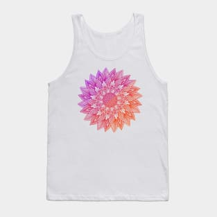 Purple-Red Digital Mandala Tank Top